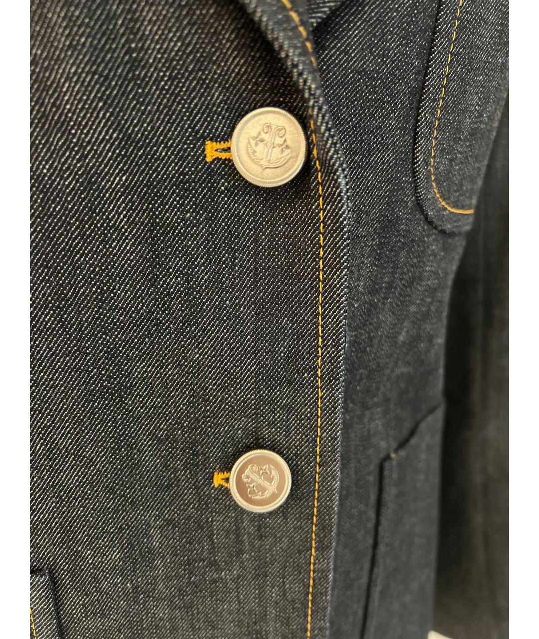 LOUIS VUITTON Темно-синий деним жакет/пиджак, фото 4