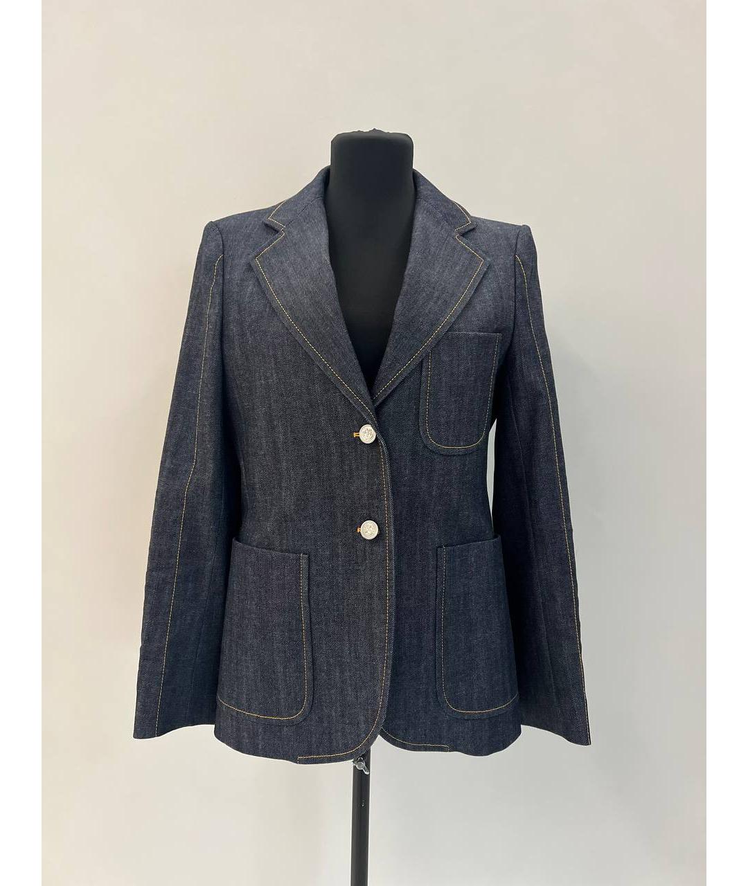 LOUIS VUITTON Темно-синий деним жакет/пиджак, фото 10