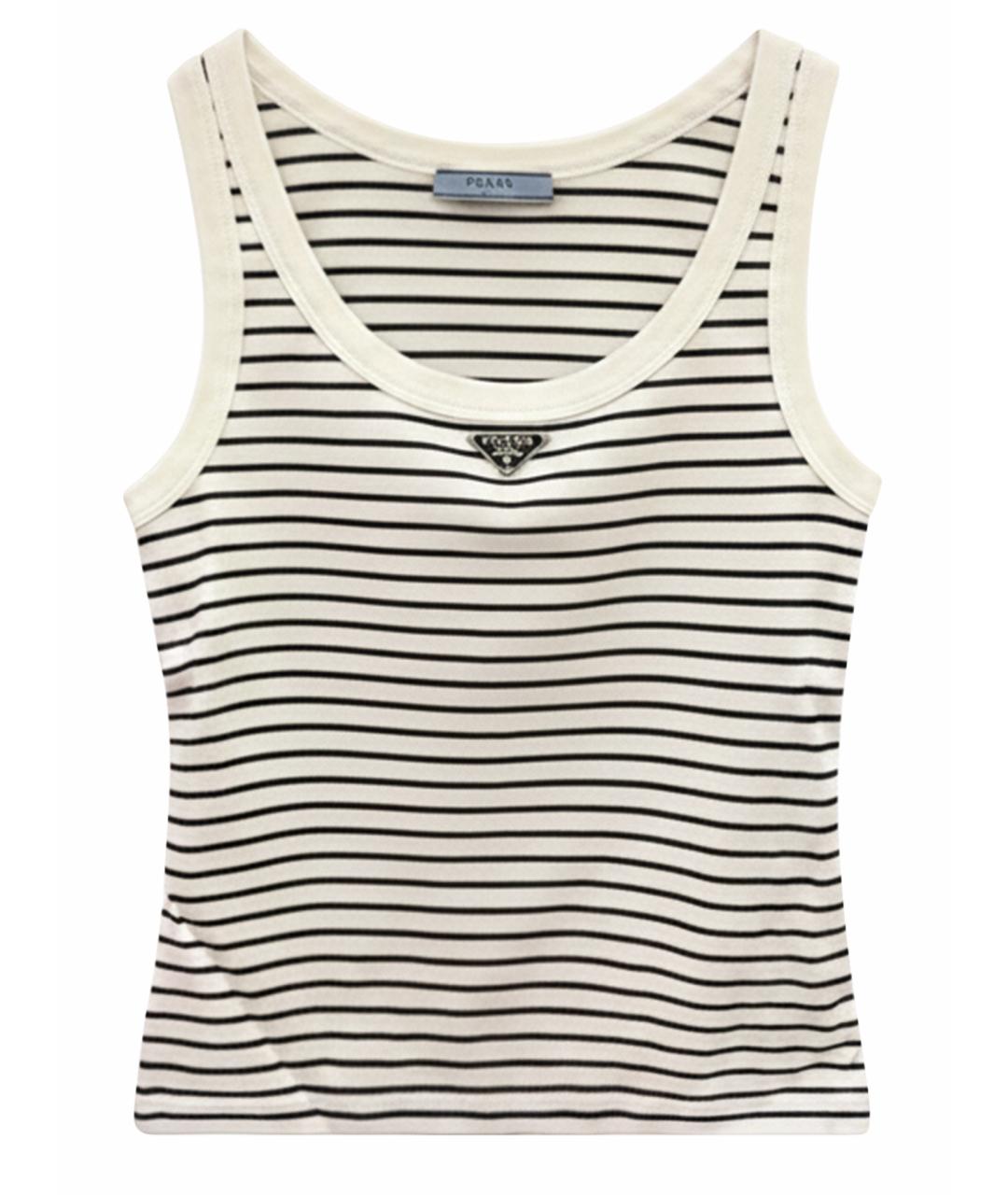 PRADA Белая хлопковая майка, фото 1