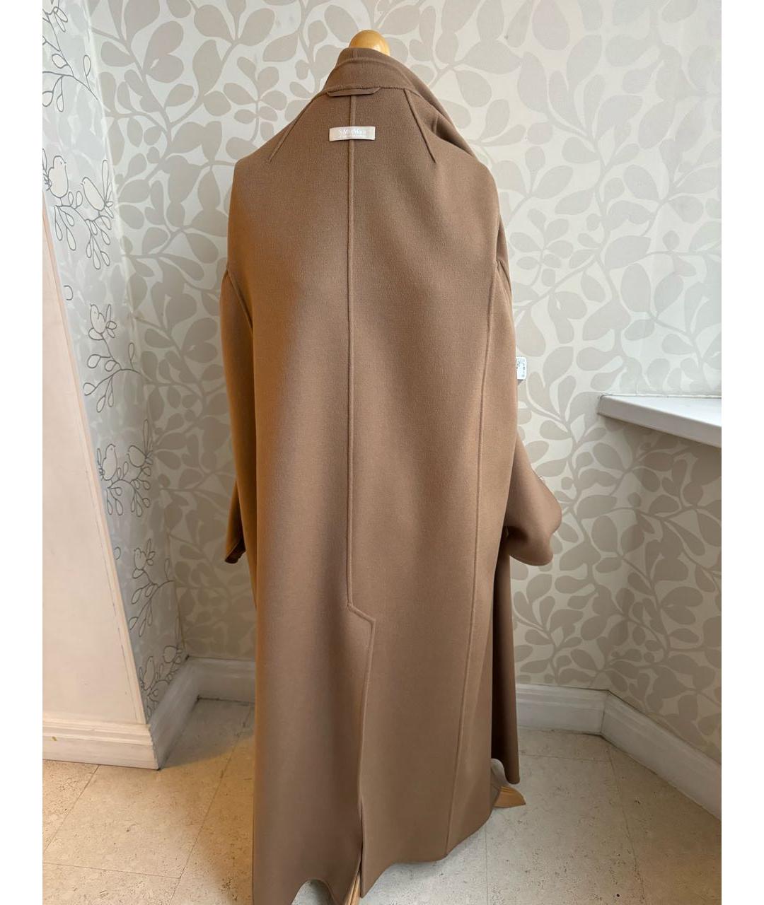 'S MAX MARA Бежевое шерстяное пальто, фото 4