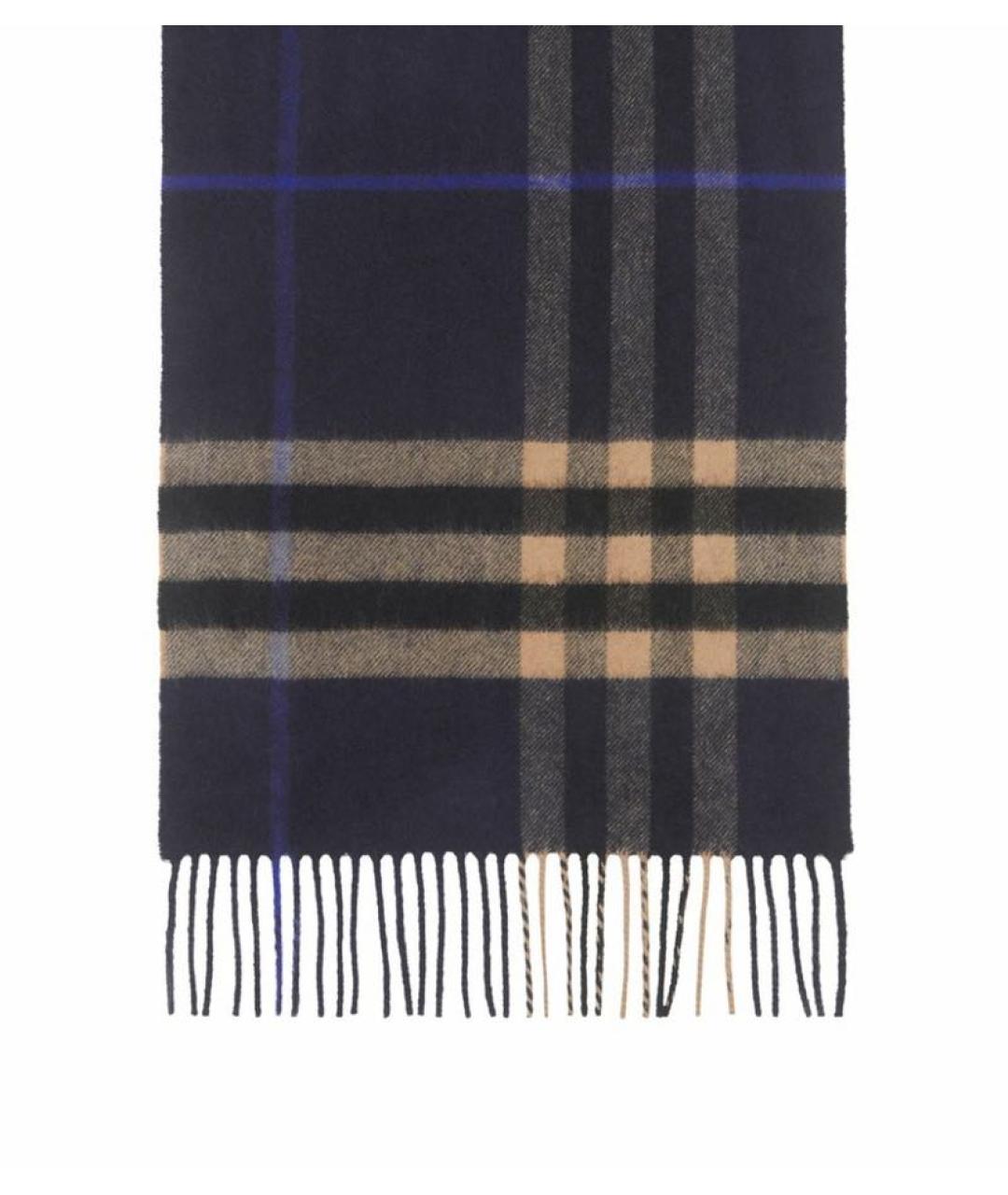 BURBERRY Темно-синий кашемировый шарф, фото 3