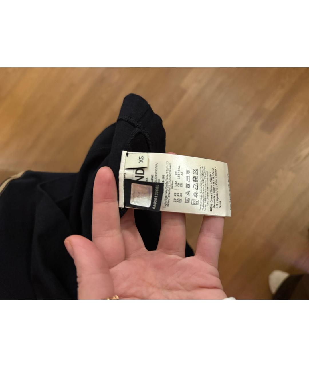 FENDI Черная хлопковая футболка, фото 5