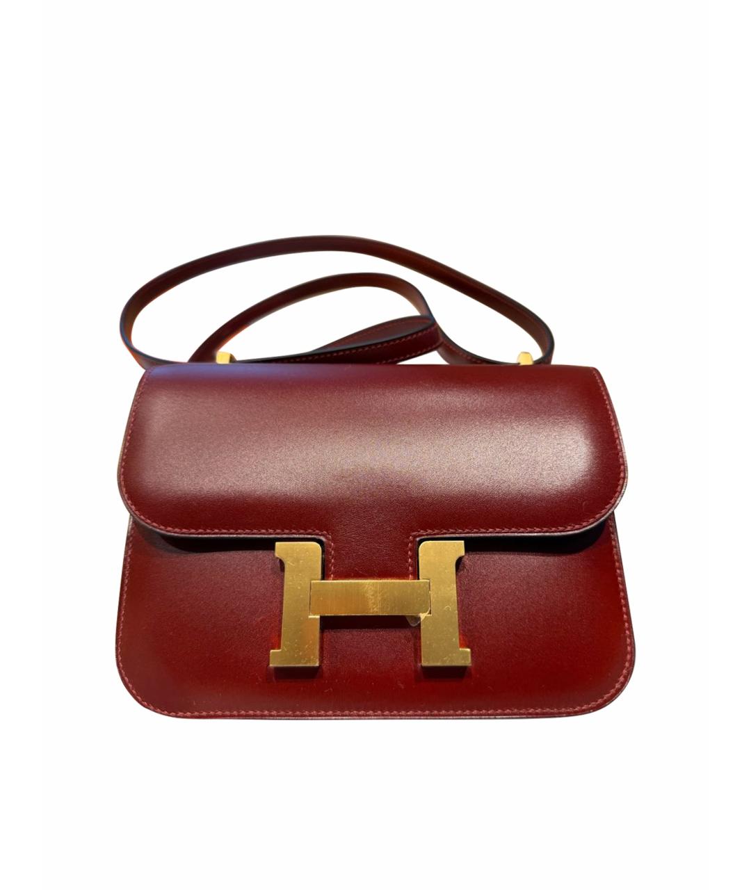 HERMES Красная кожаная сумка через плечо, фото 1