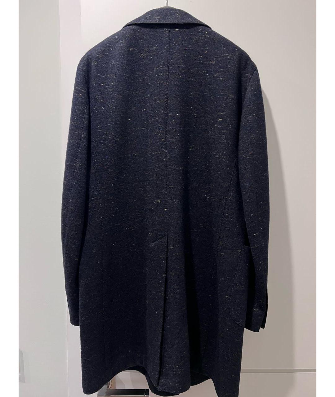 ETRO Темно-синее шерстяное пальто, фото 2