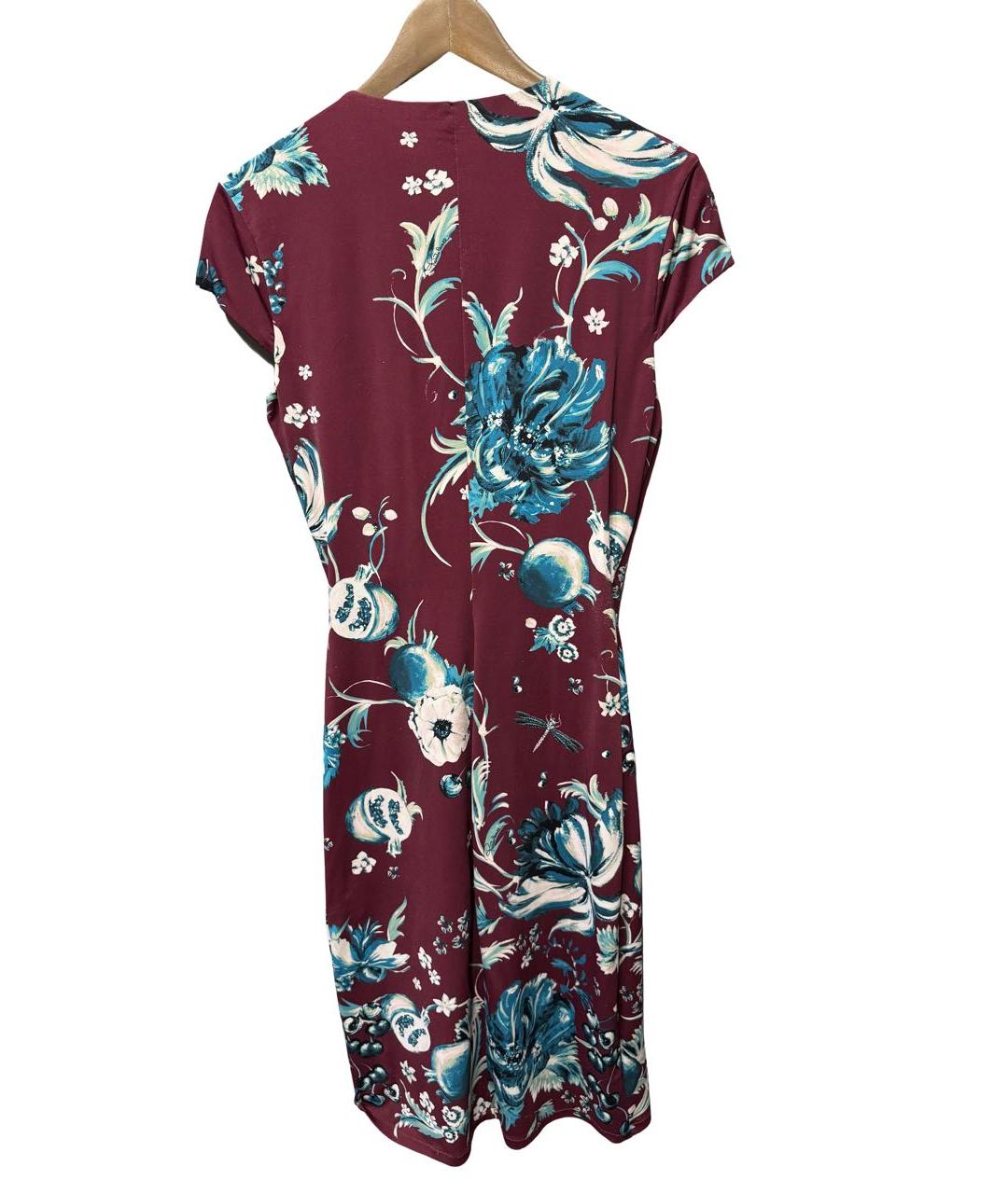 ROBERTO CAVALLI Бордовое полиамидовое повседневное платье, фото 2