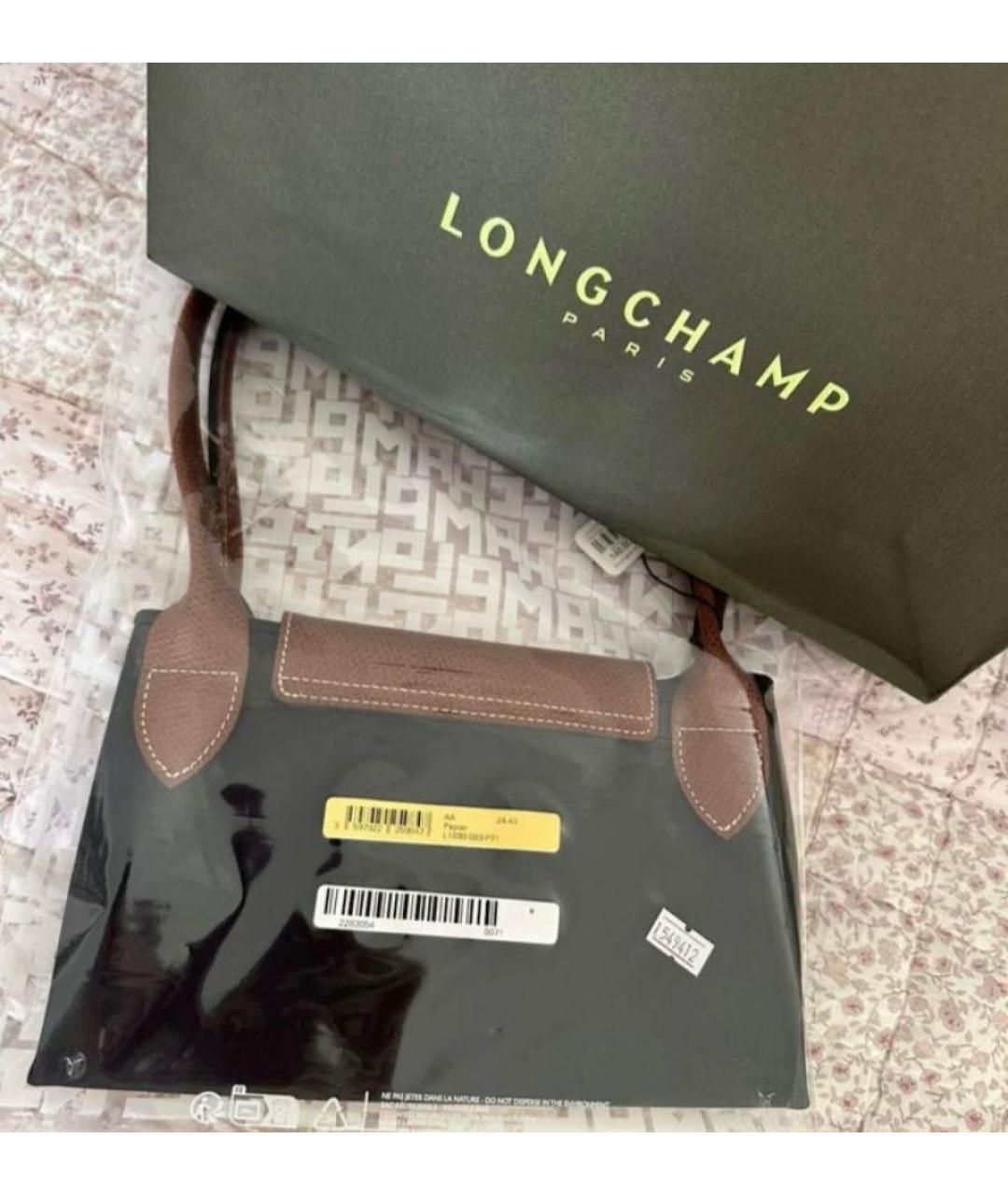 LONGCHAMP Черная тканевая сумка через плечо, фото 4