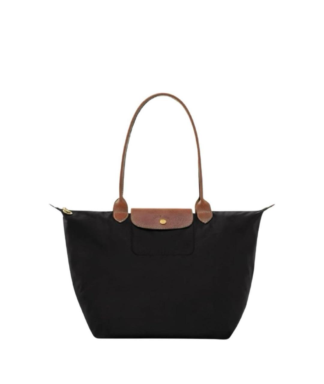 LONGCHAMP Черная тканевая сумка через плечо, фото 1