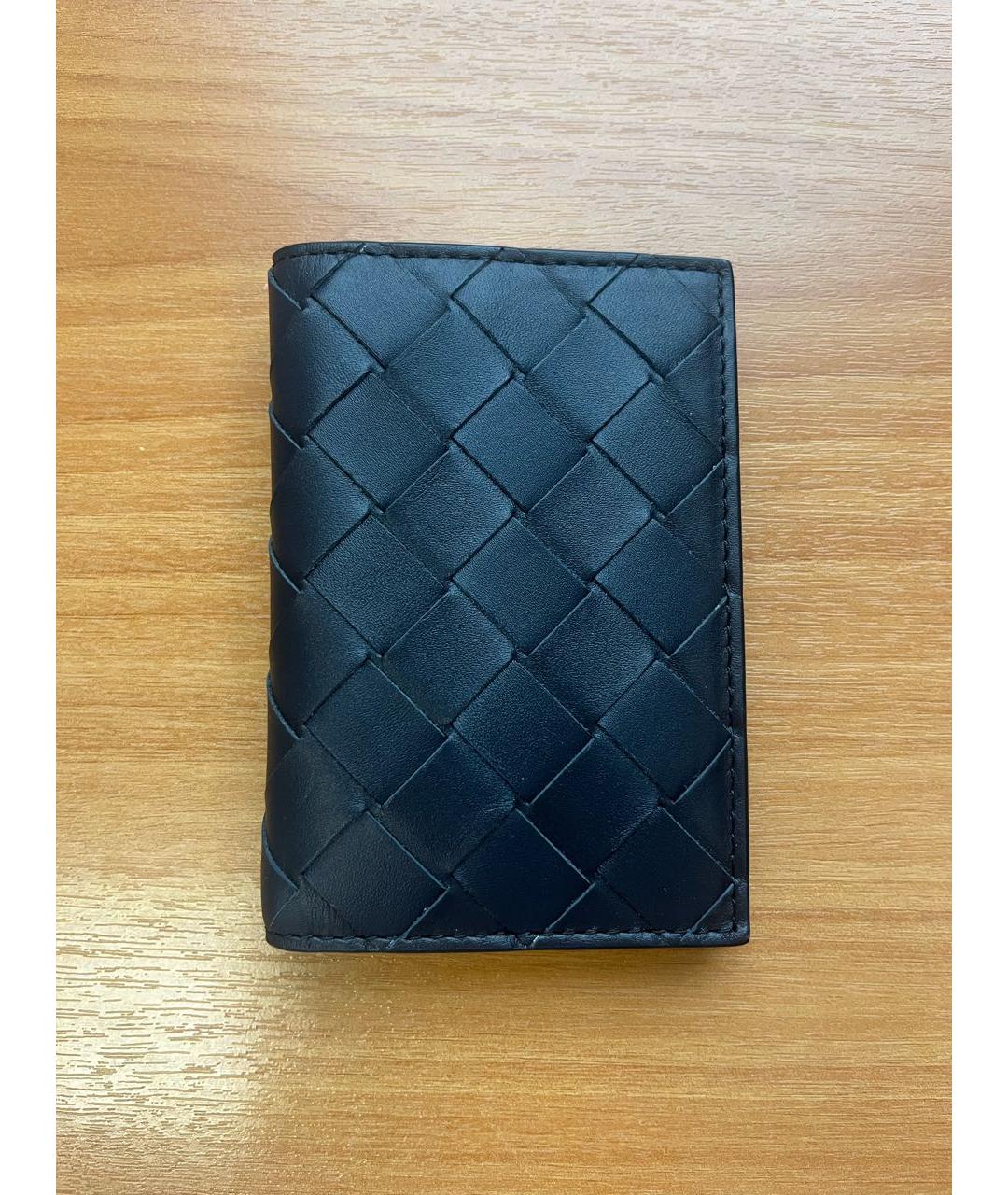 BOTTEGA VENETA Темно-синий кожаный кардхолдер, фото 5