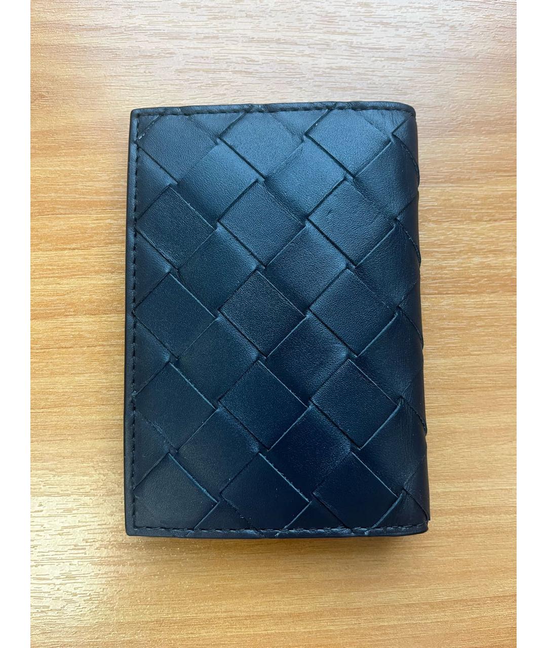BOTTEGA VENETA Темно-синий кожаный кардхолдер, фото 2