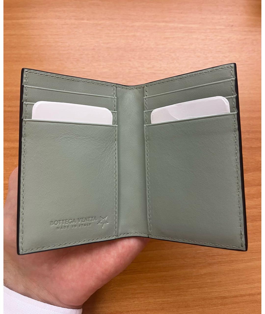 BOTTEGA VENETA Темно-синий кожаный кардхолдер, фото 3