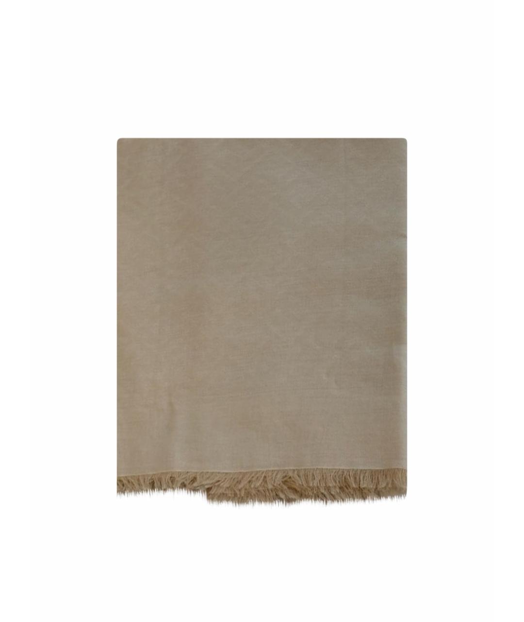 FENDI Бежевый хлопковый платок, фото 1