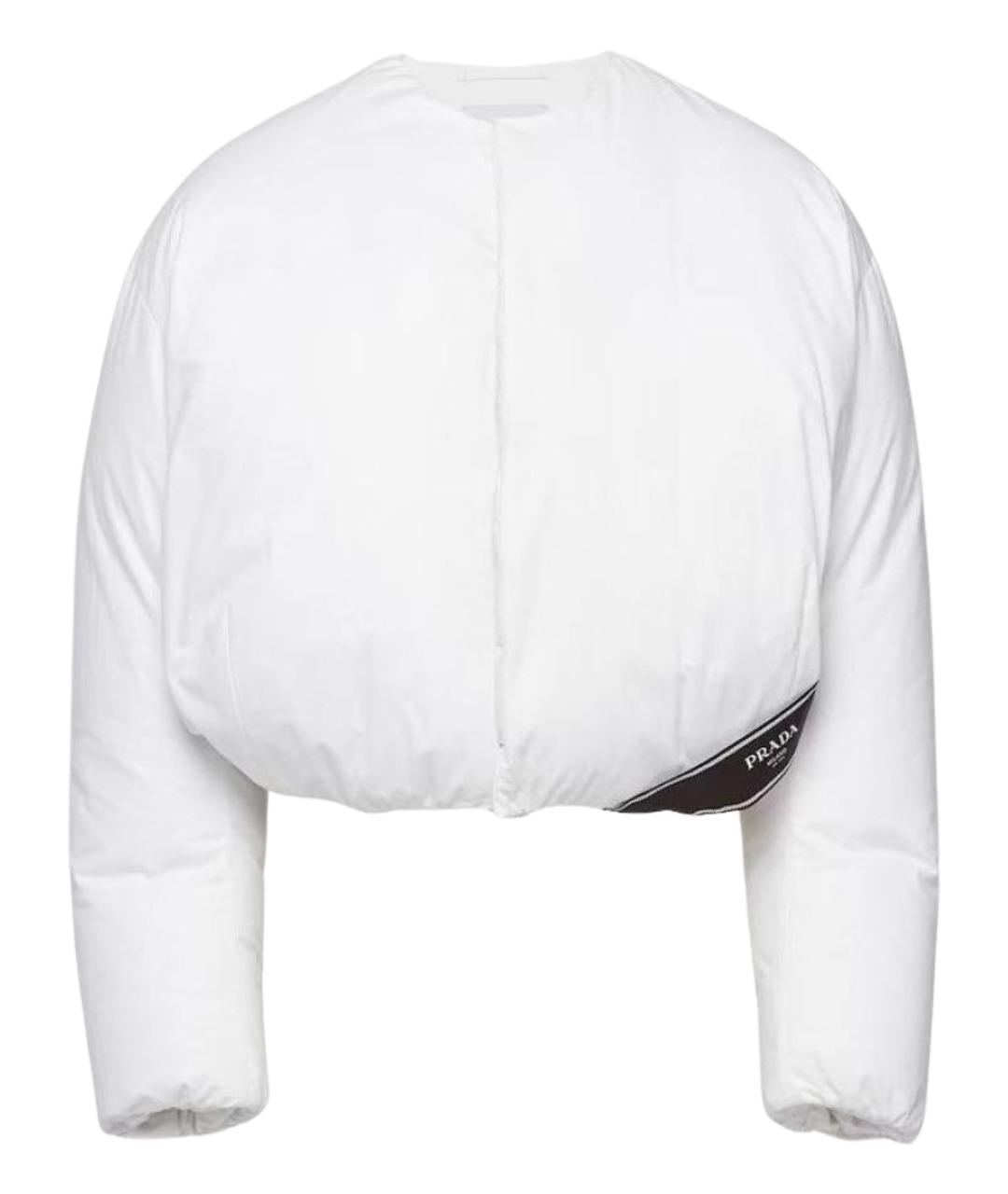 PRADA Белый хлопковый пуховик, фото 1