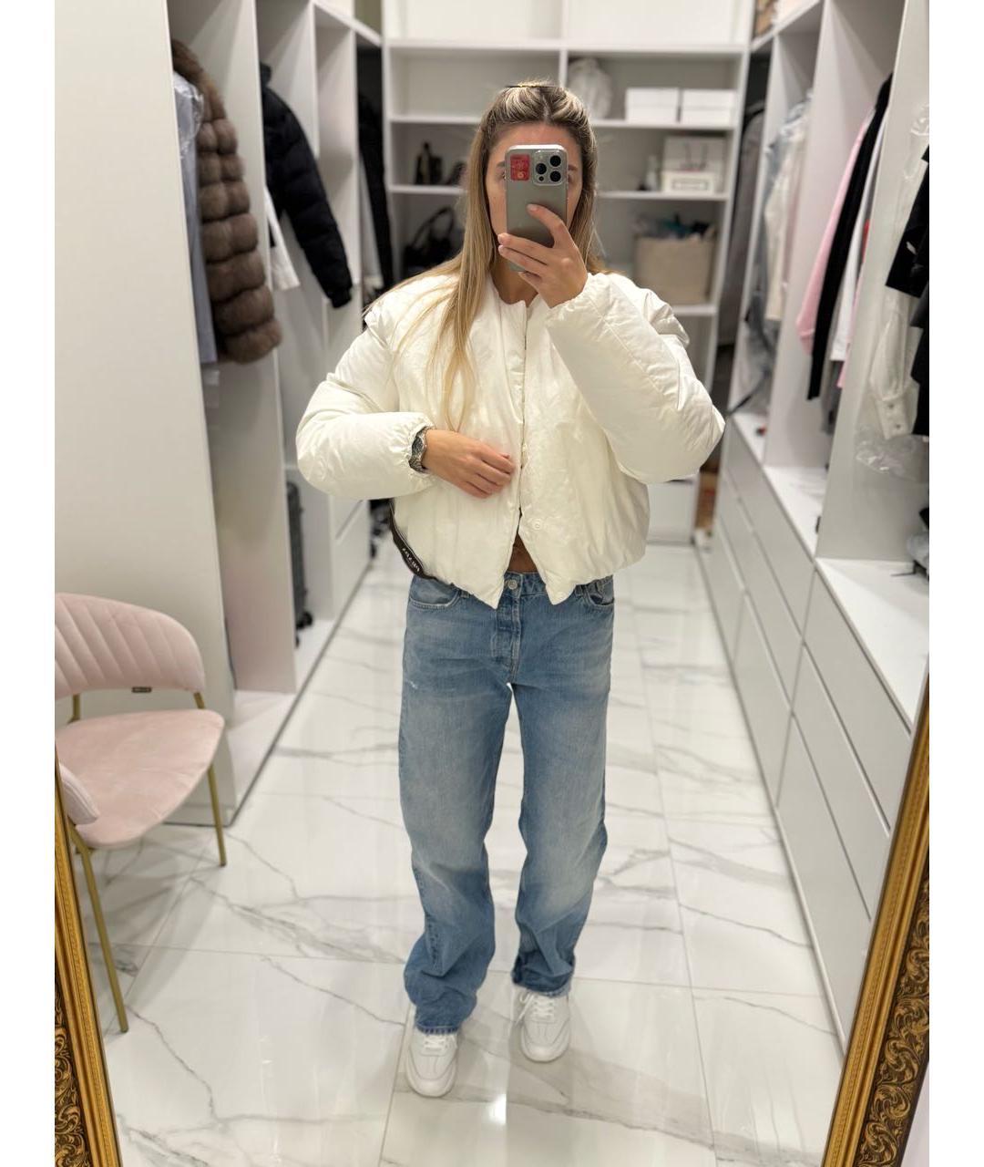 PRADA Белый хлопковый пуховик, фото 3