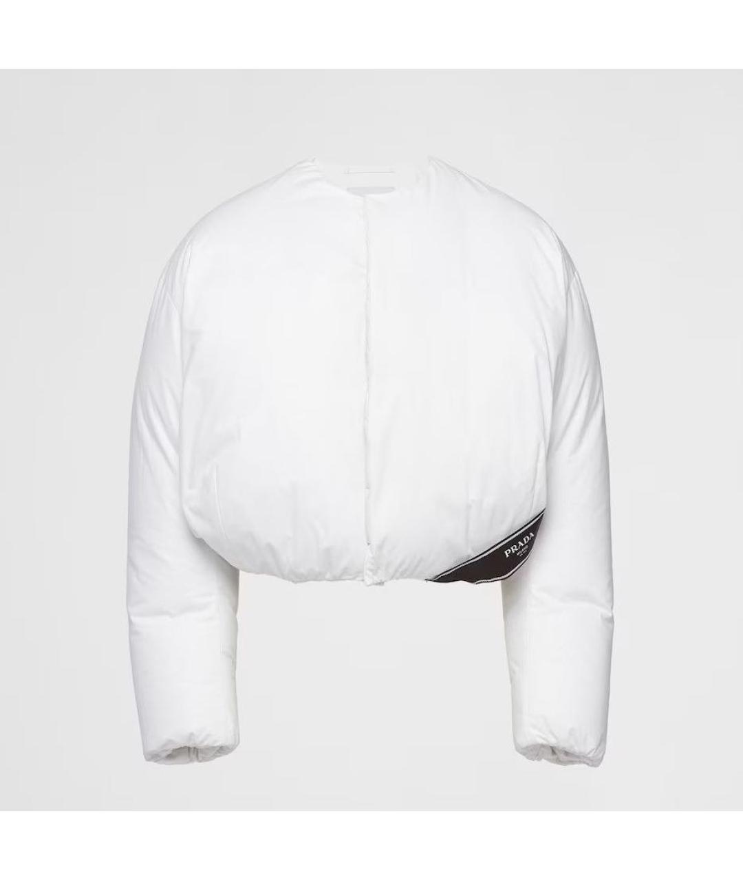 PRADA Белый хлопковый пуховик, фото 9