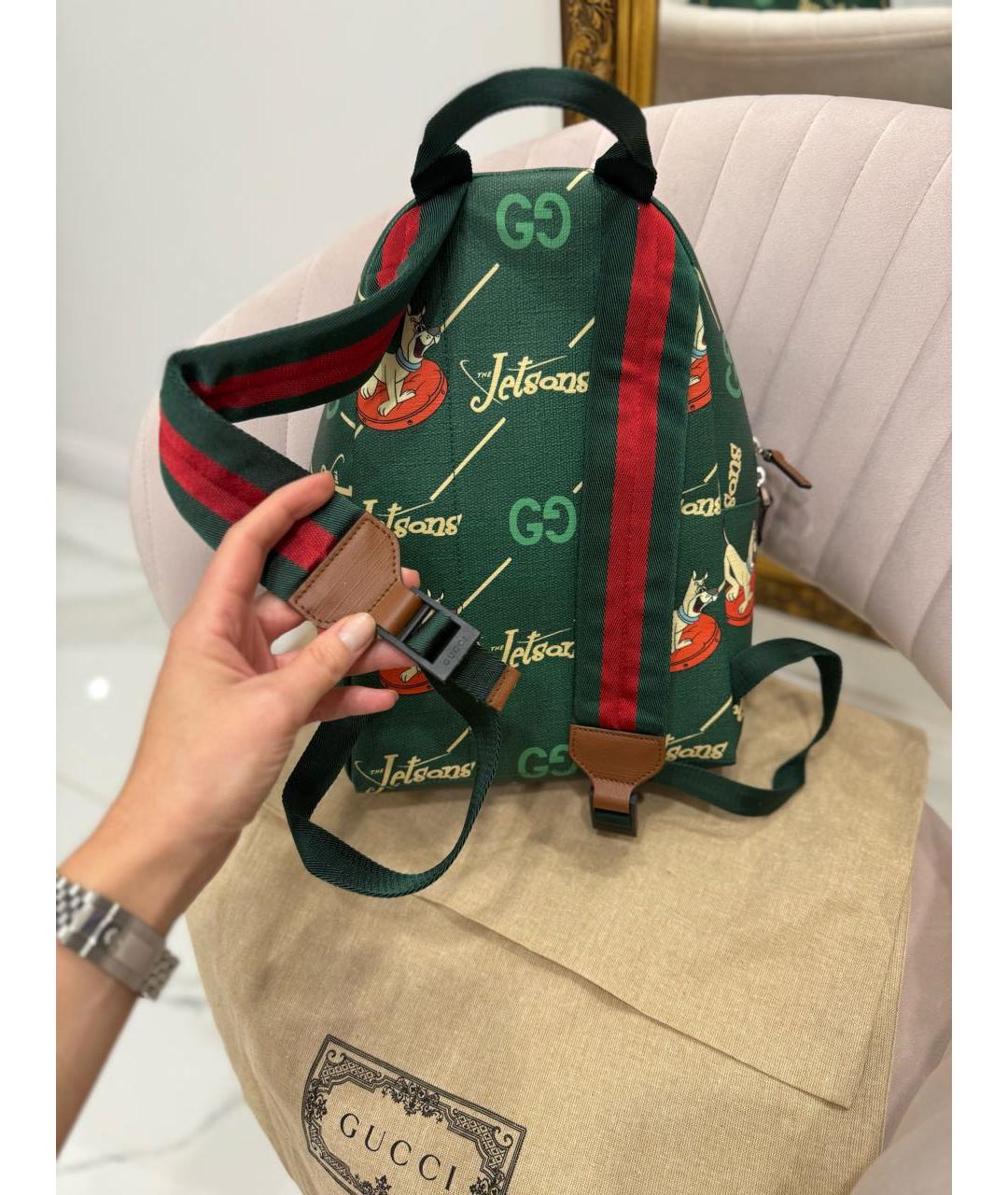 GUCCI Зеленый рюкзак, фото 4