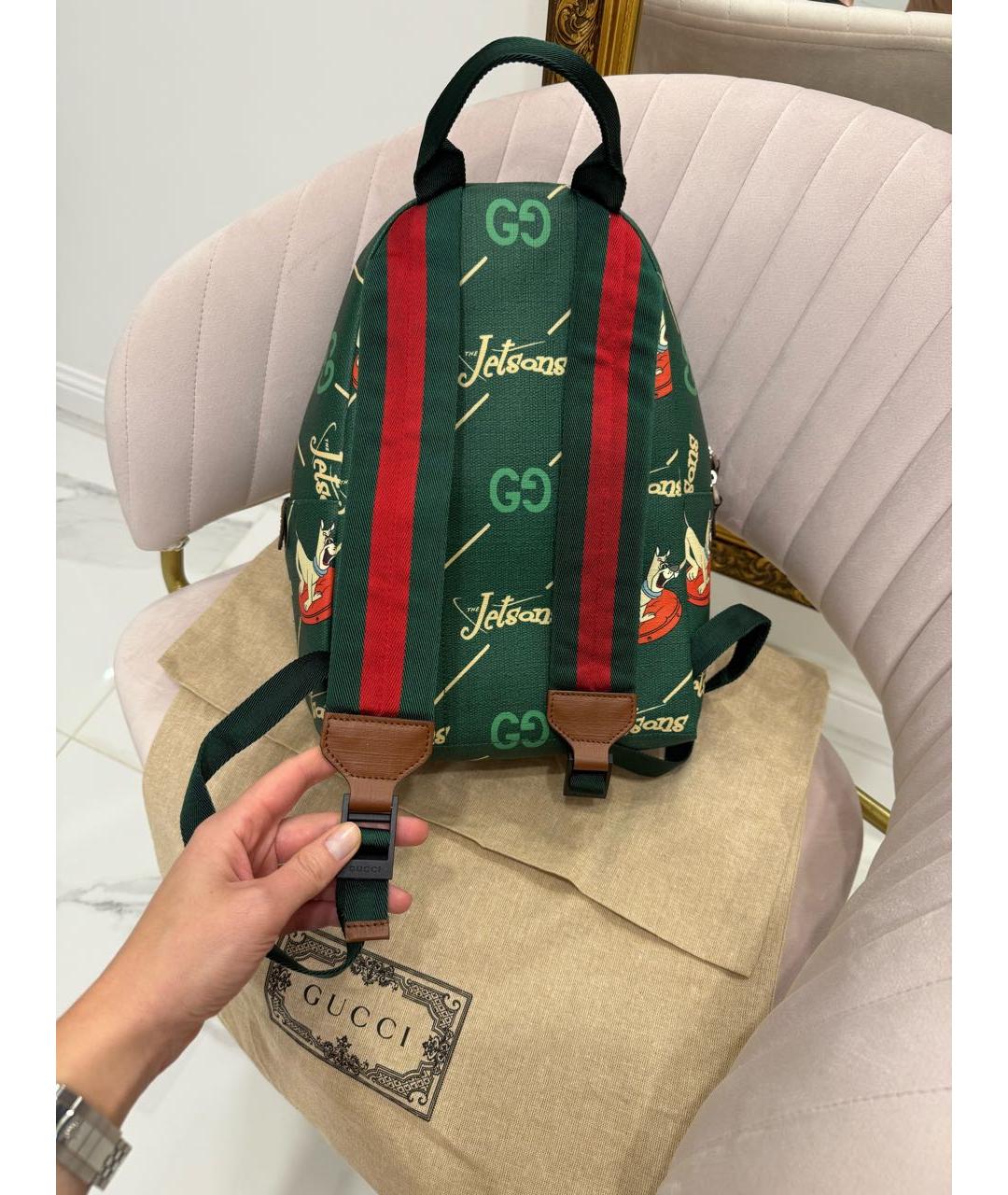 GUCCI Зеленый рюкзак, фото 3