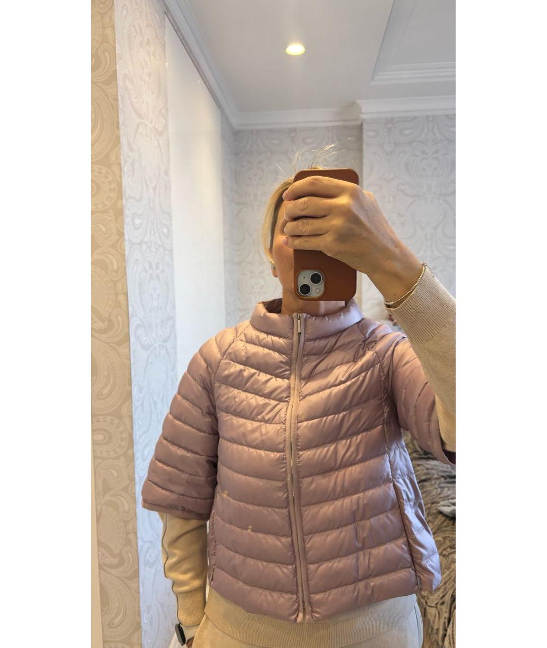 WEEKEND MAX MARA Розовая полиэстеровая куртка, фото 8