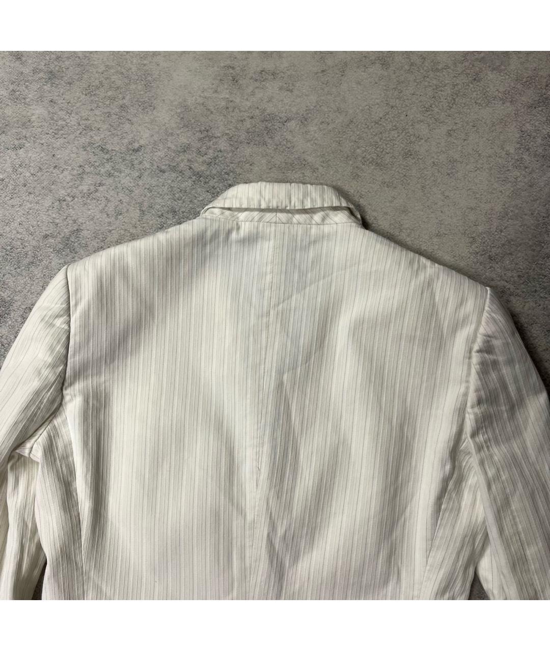 DOLCE&GABBANA Белый хлопко-эластановый жакет/пиджак, фото 6