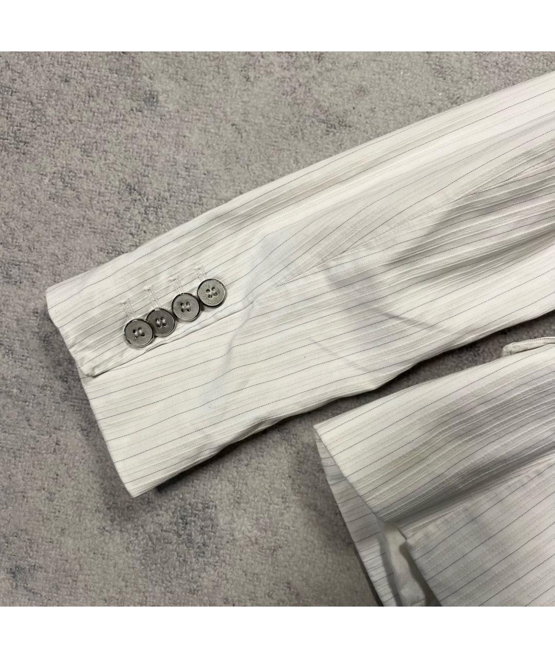 DOLCE&GABBANA Белый хлопко-эластановый жакет/пиджак, фото 5