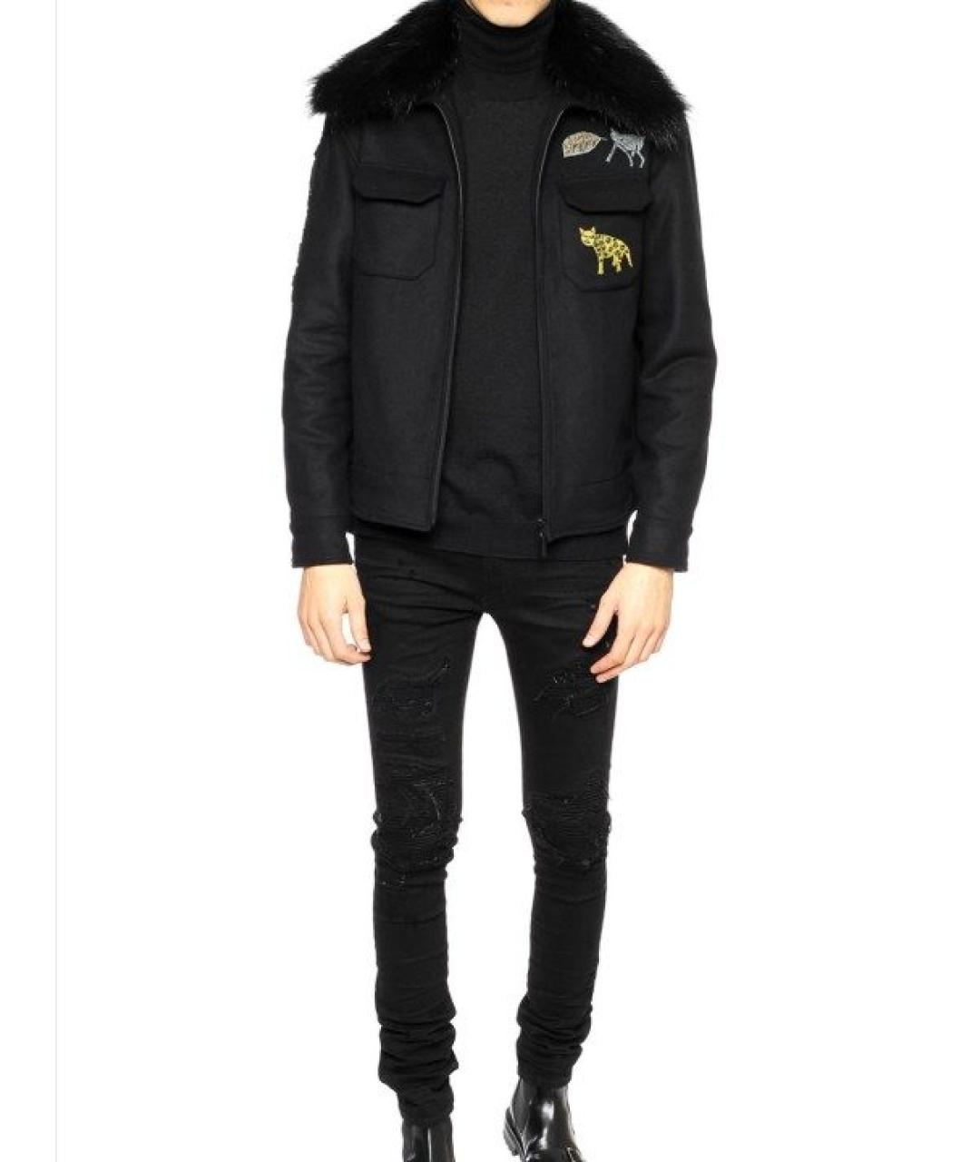 FENDI Черная шерстяная куртка, фото 5