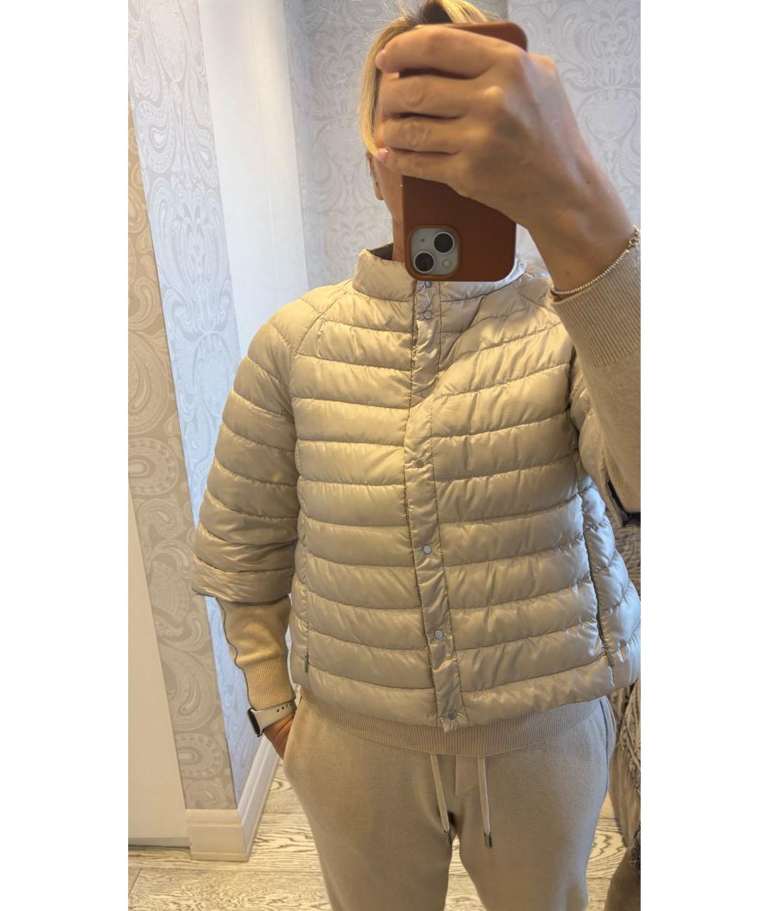 WEEKEND MAX MARA Бежевая полиэстеровая куртка, фото 7