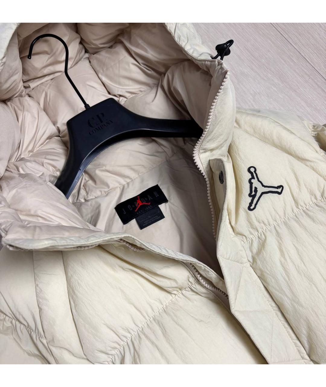 JORDAN Бежевый полиамидовый пуховик, фото 3