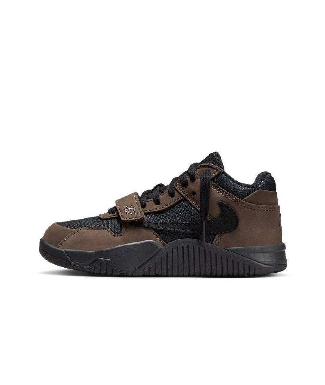 JORDAN Коричневые замшевые кеды, фото 2