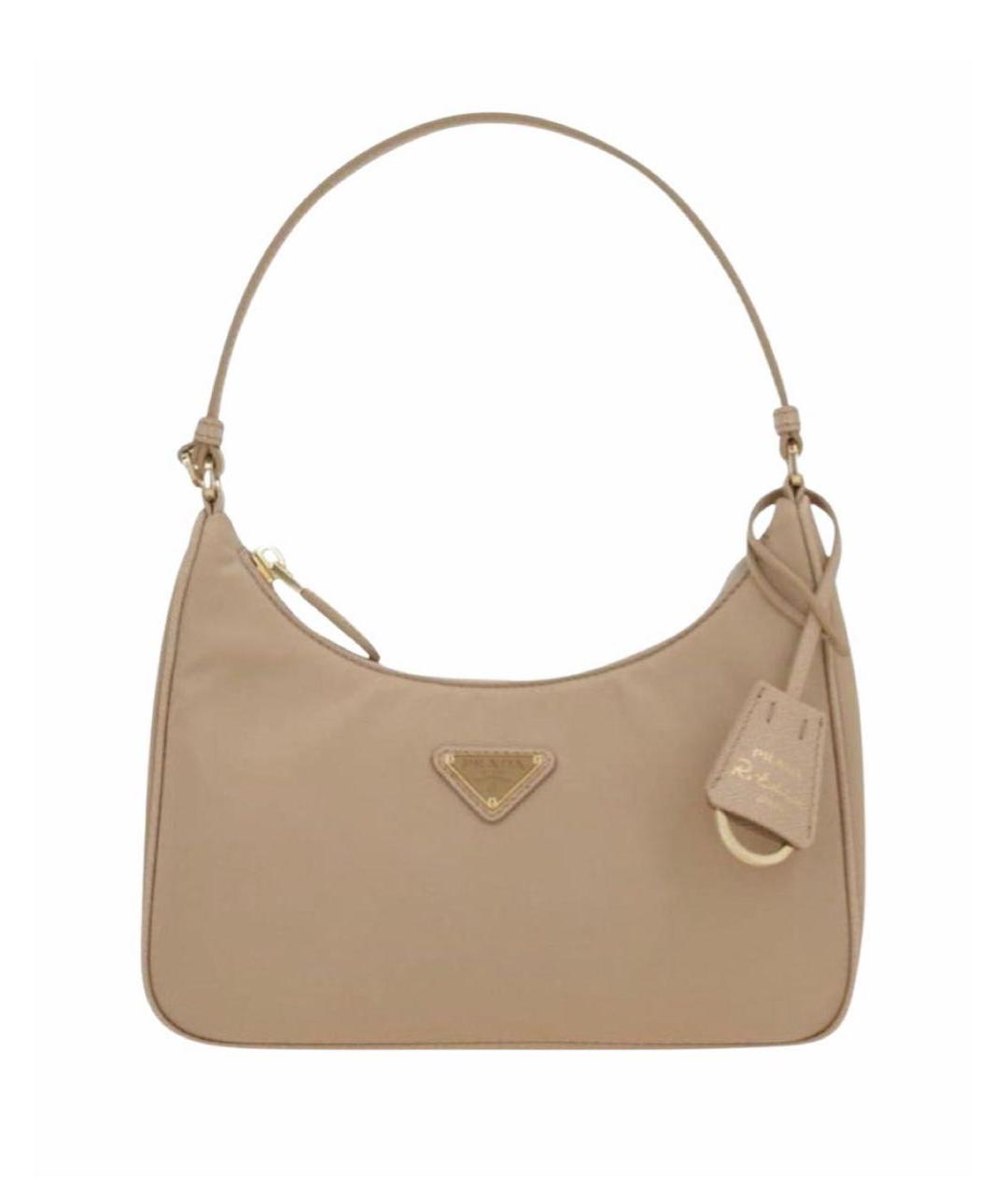 PRADA Бежевая сумка с короткими ручками, фото 9