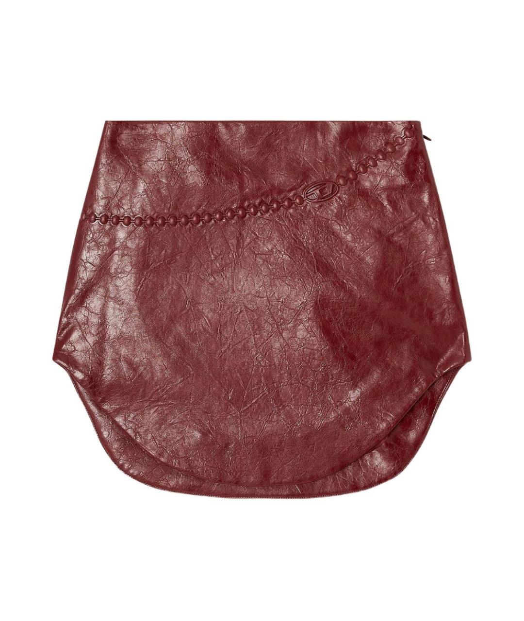 DIESEL Бордовая юбка мини, фото 1