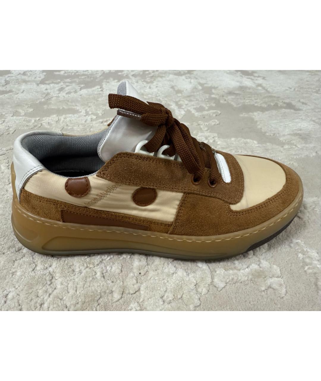 ACNE STUDIOS Коричневые замшевые кеды, фото 8