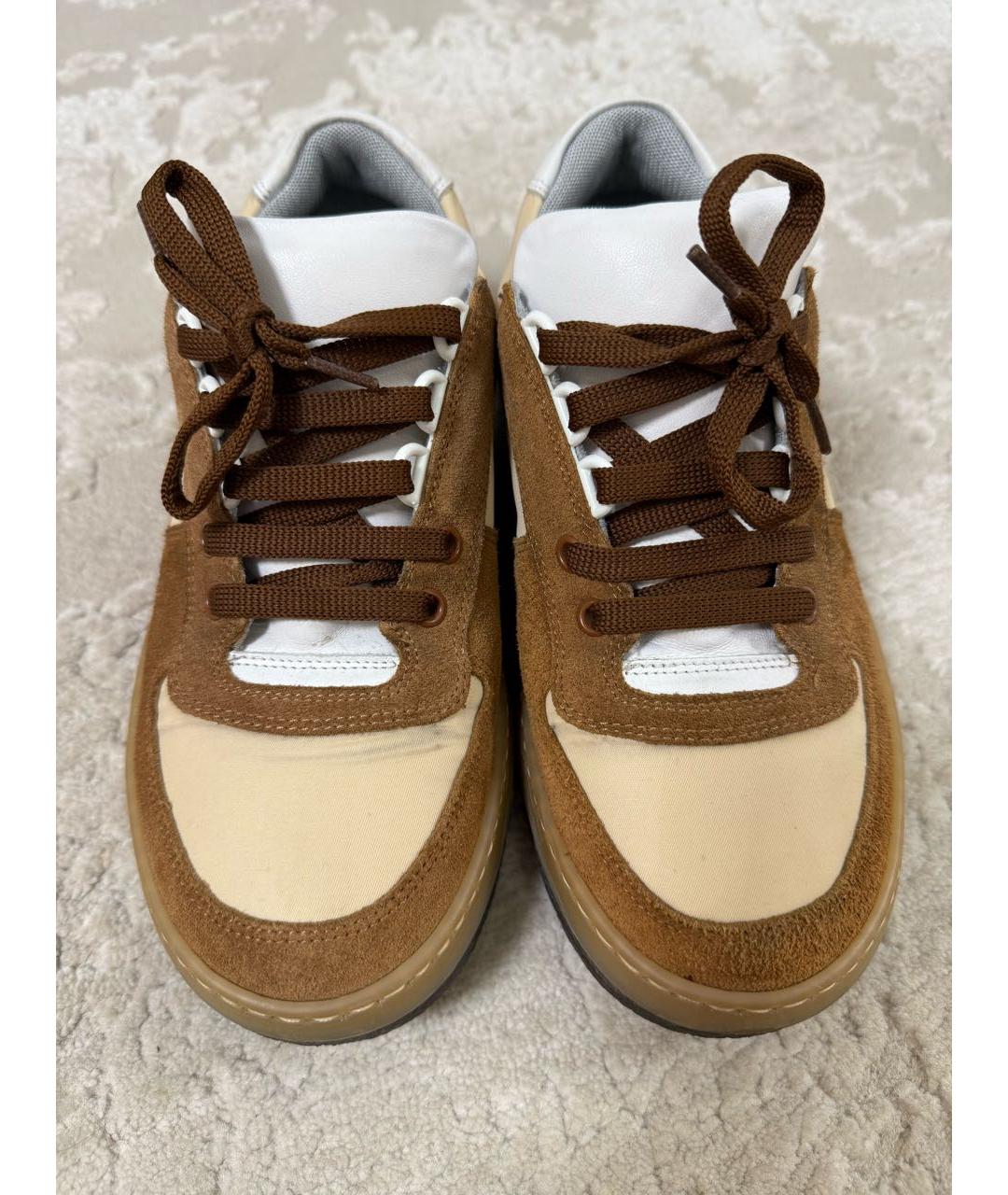 ACNE STUDIOS Коричневые замшевые кеды, фото 2