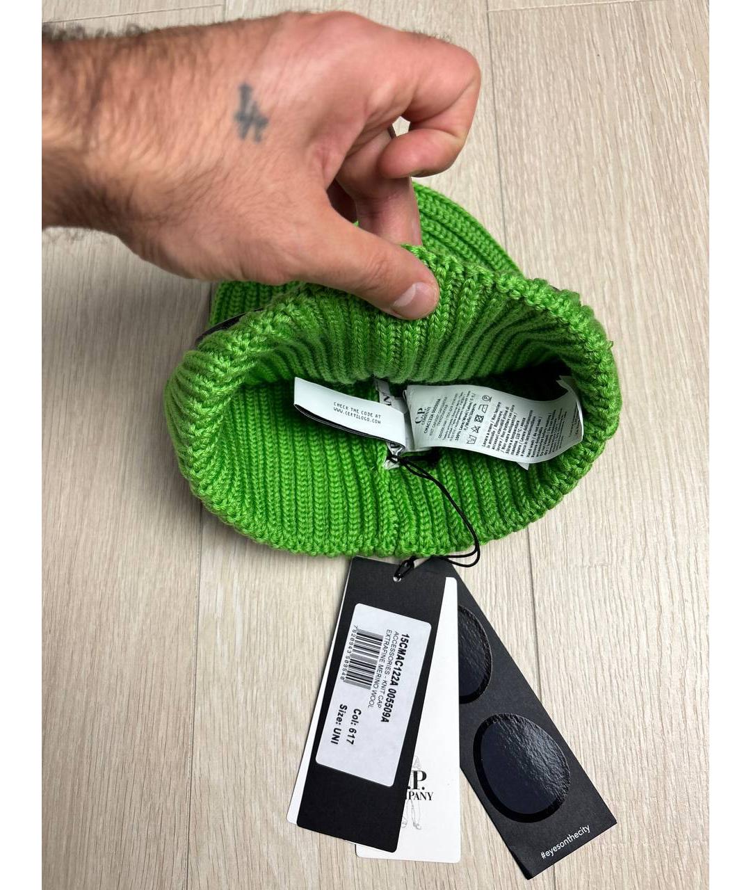 CP COMPANY Зеленая шерстяная шапка, фото 5