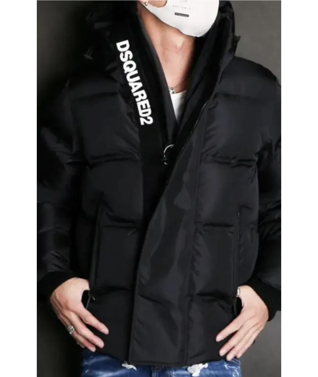 DSQUARED2 Черный полиэстеровый пуховик, фото 6