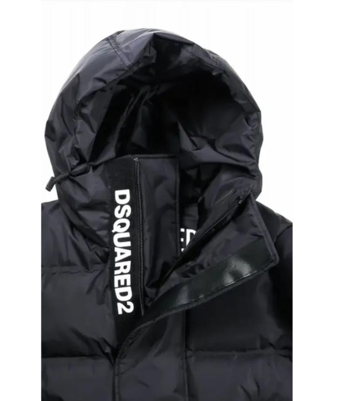 DSQUARED2 Черный полиэстеровый пуховик, фото 9