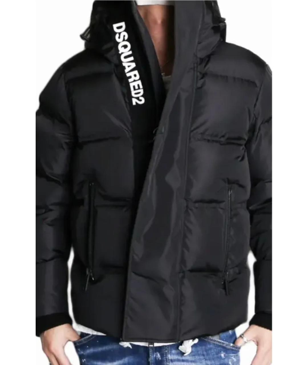 DSQUARED2 Черный полиэстеровый пуховик, фото 8
