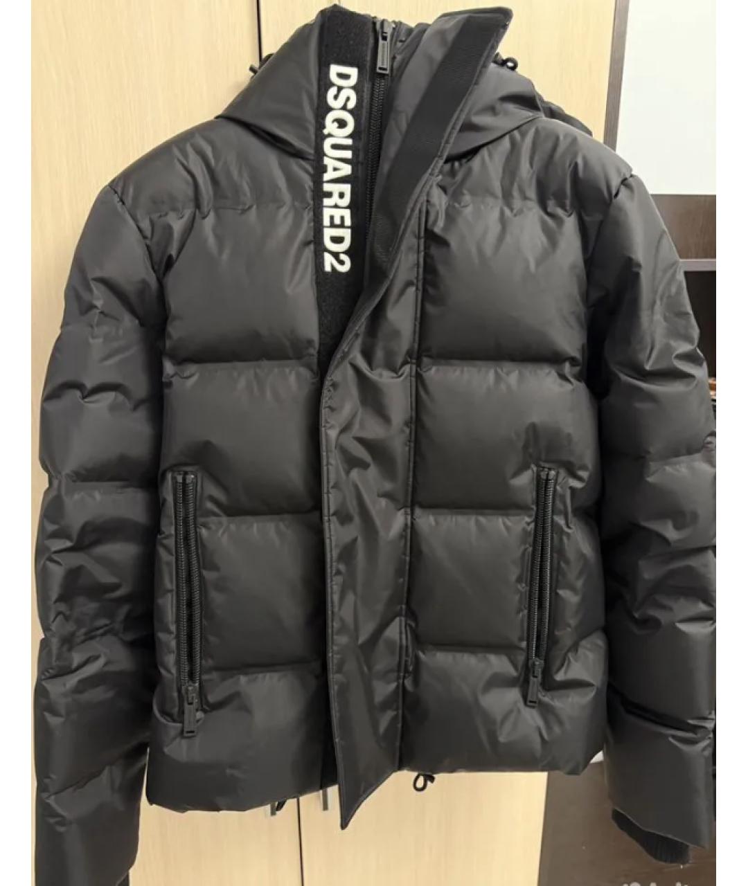 DSQUARED2 Черный полиэстеровый пуховик, фото 10