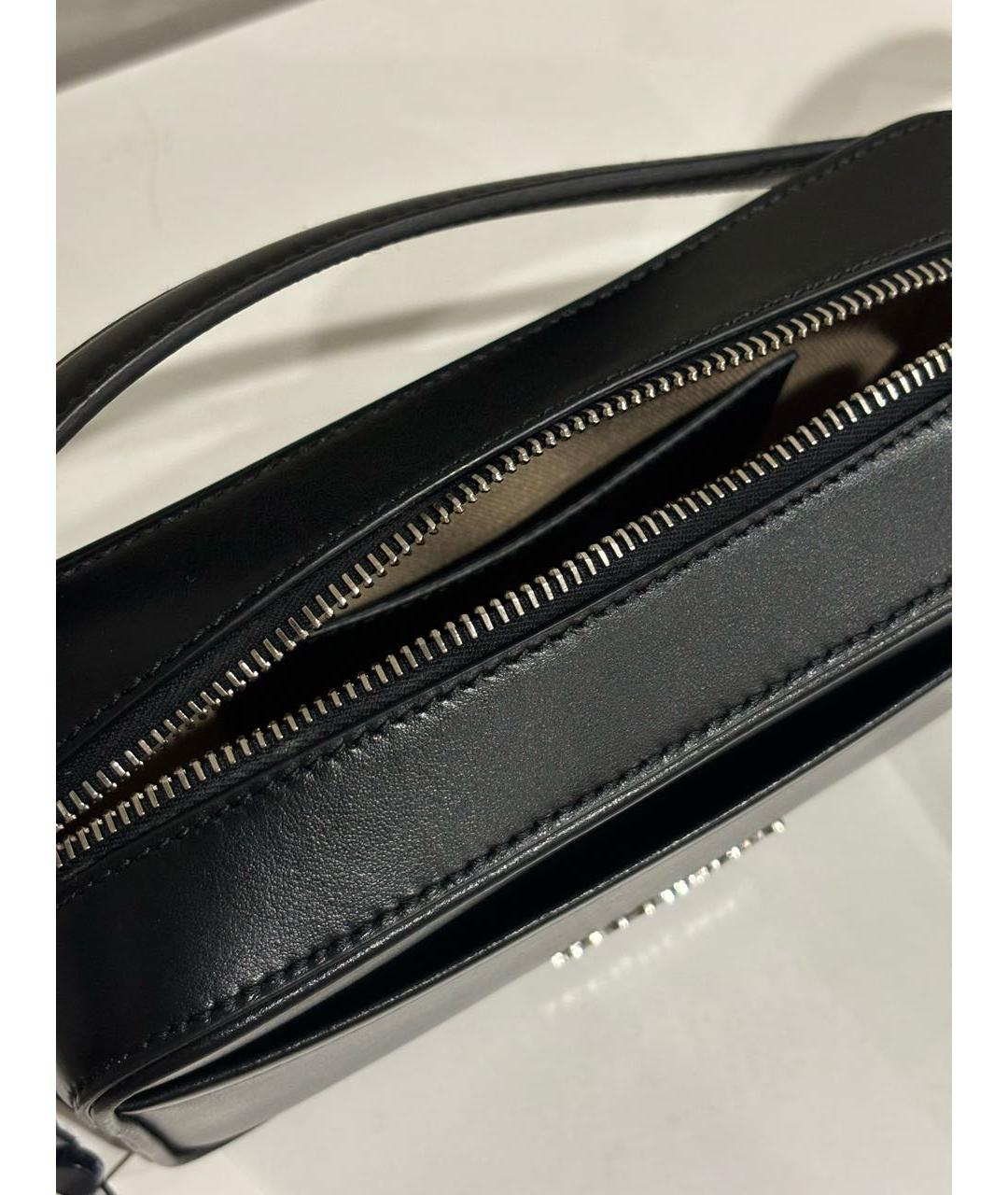JACQUEMUS Черная кожаная сумка через плечо, фото 4