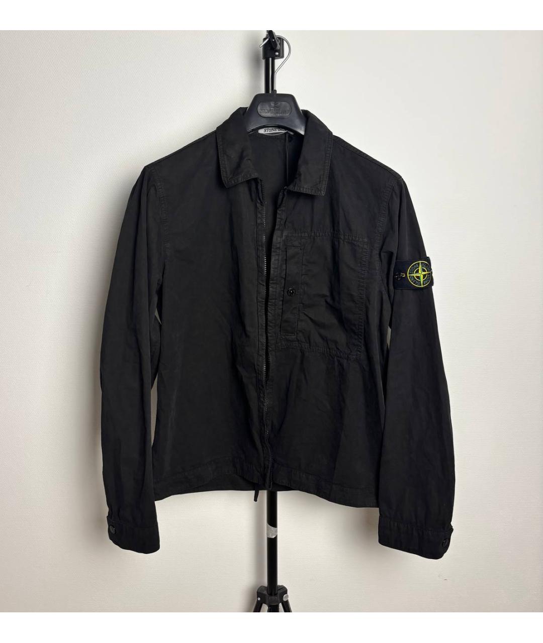 STONE ISLAND Черная хлопковая кэжуал рубашка, фото 3