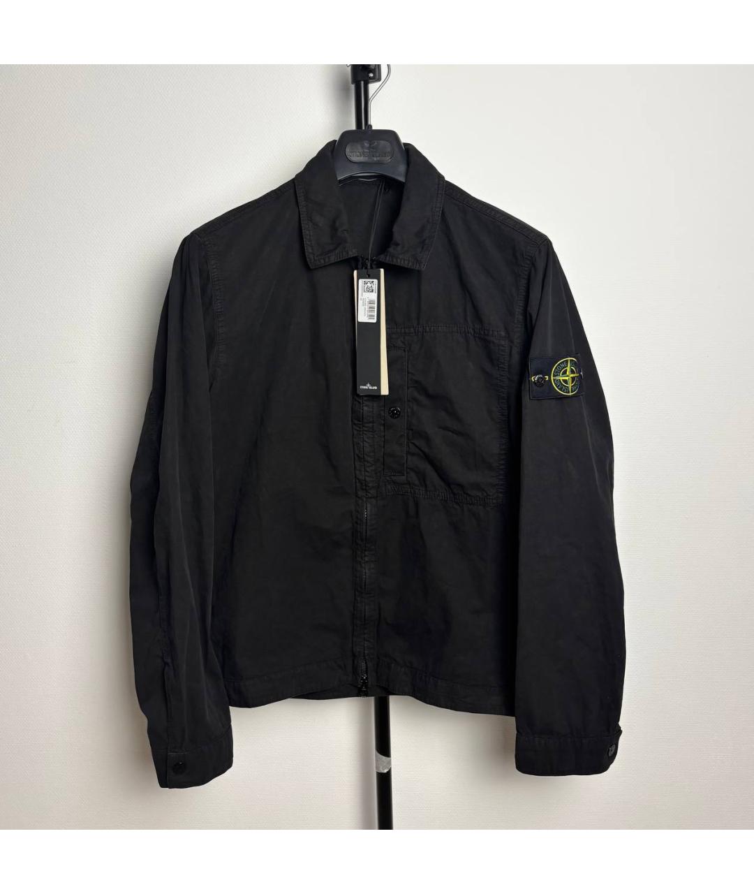STONE ISLAND Черная хлопковая кэжуал рубашка, фото 10