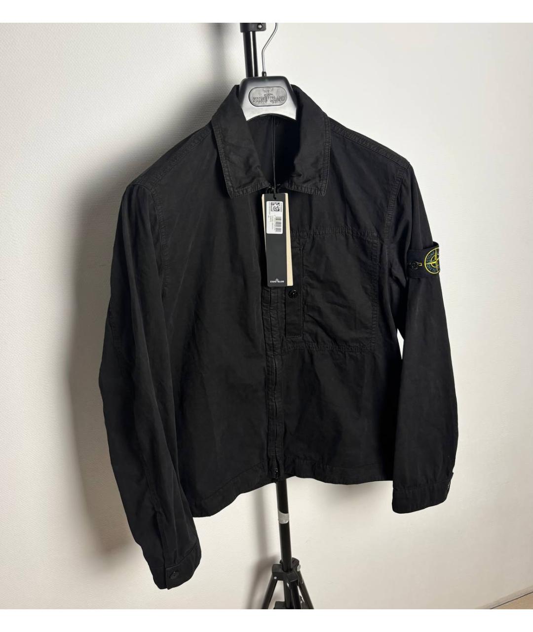 STONE ISLAND Черная хлопковая кэжуал рубашка, фото 2