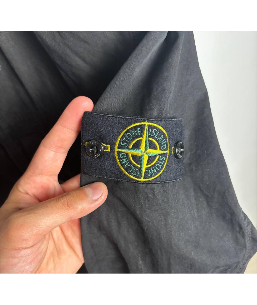 STONE ISLAND Черная хлопковая кэжуал рубашка, фото 7