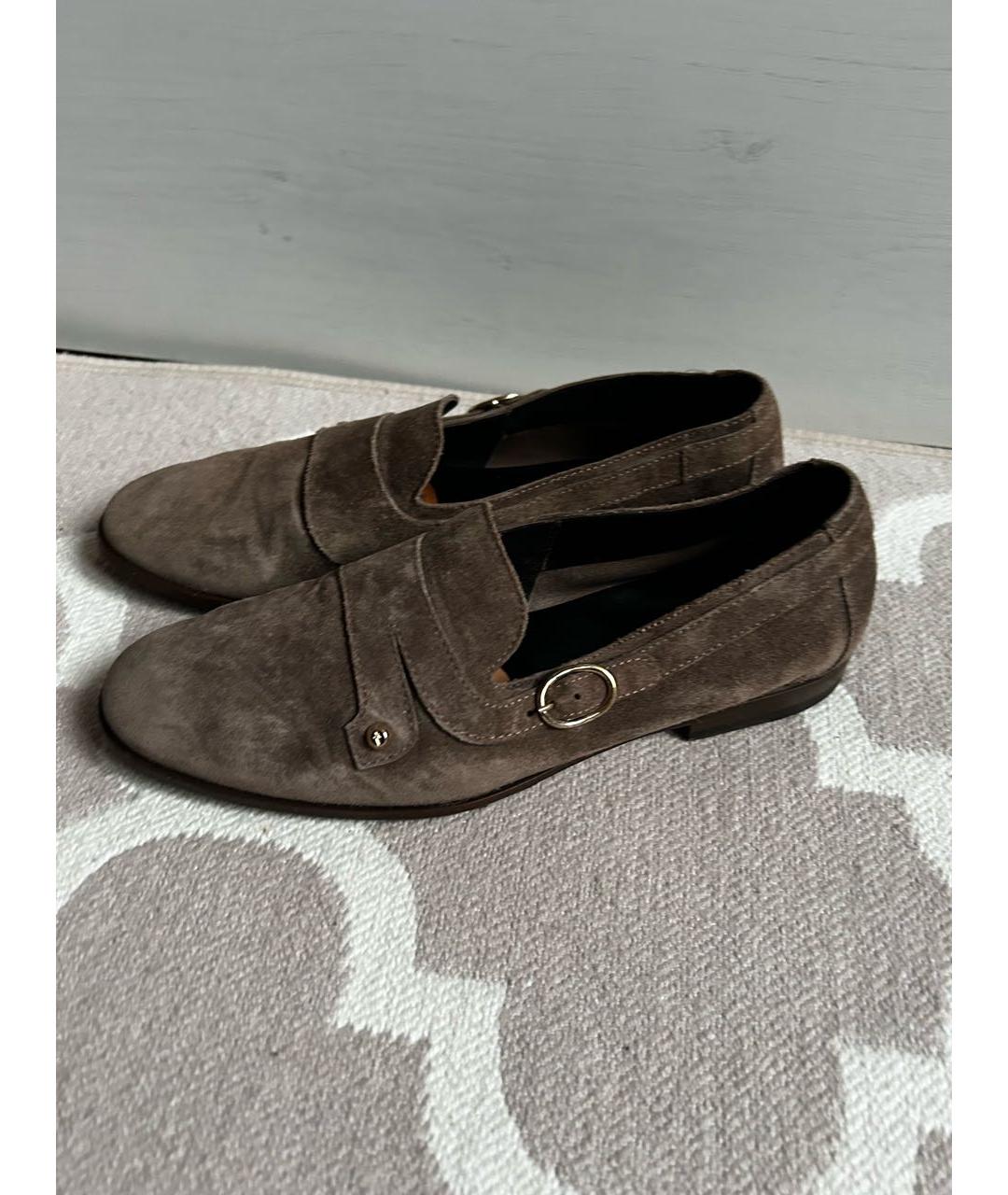 CESARE PACIOTTI Бежевые замшевые туфли, фото 9