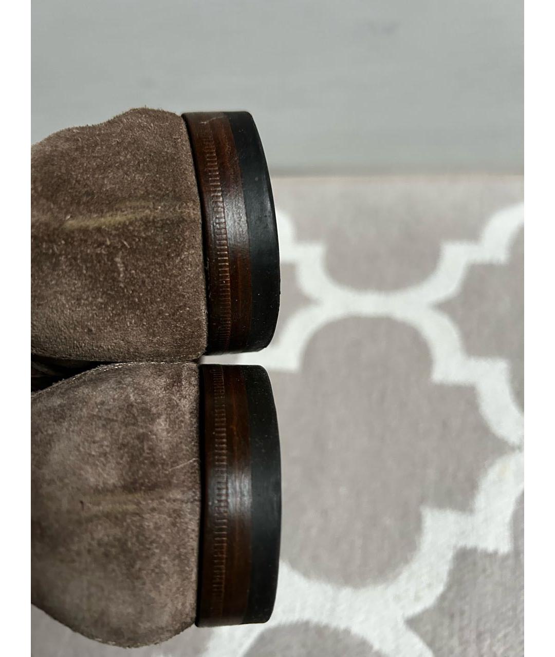 CESARE PACIOTTI Бежевые замшевые туфли, фото 4