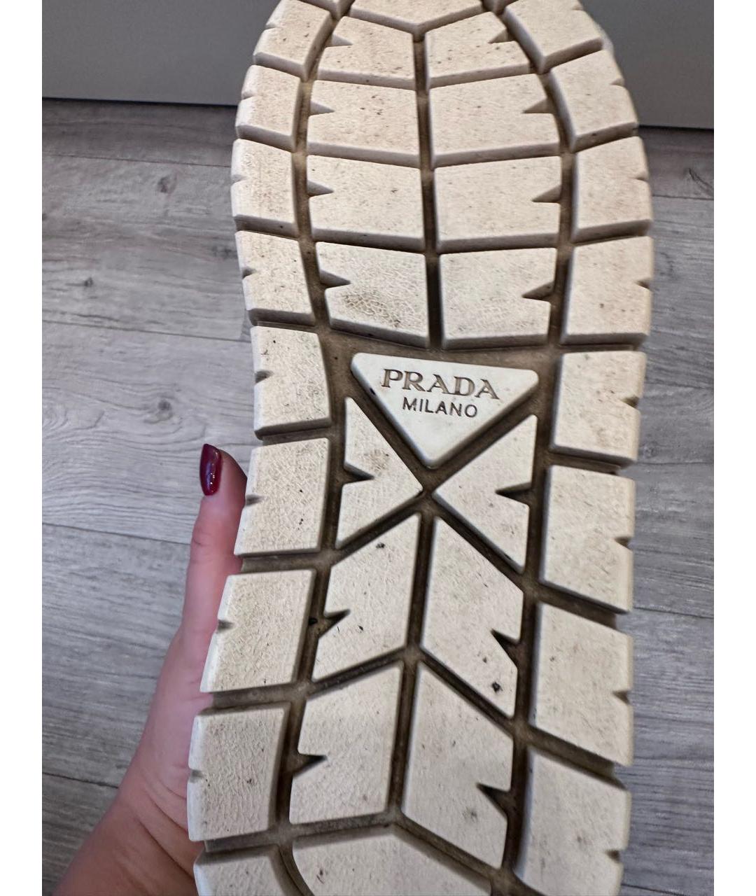 PRADA Коричневые замшевые ботинки, фото 5