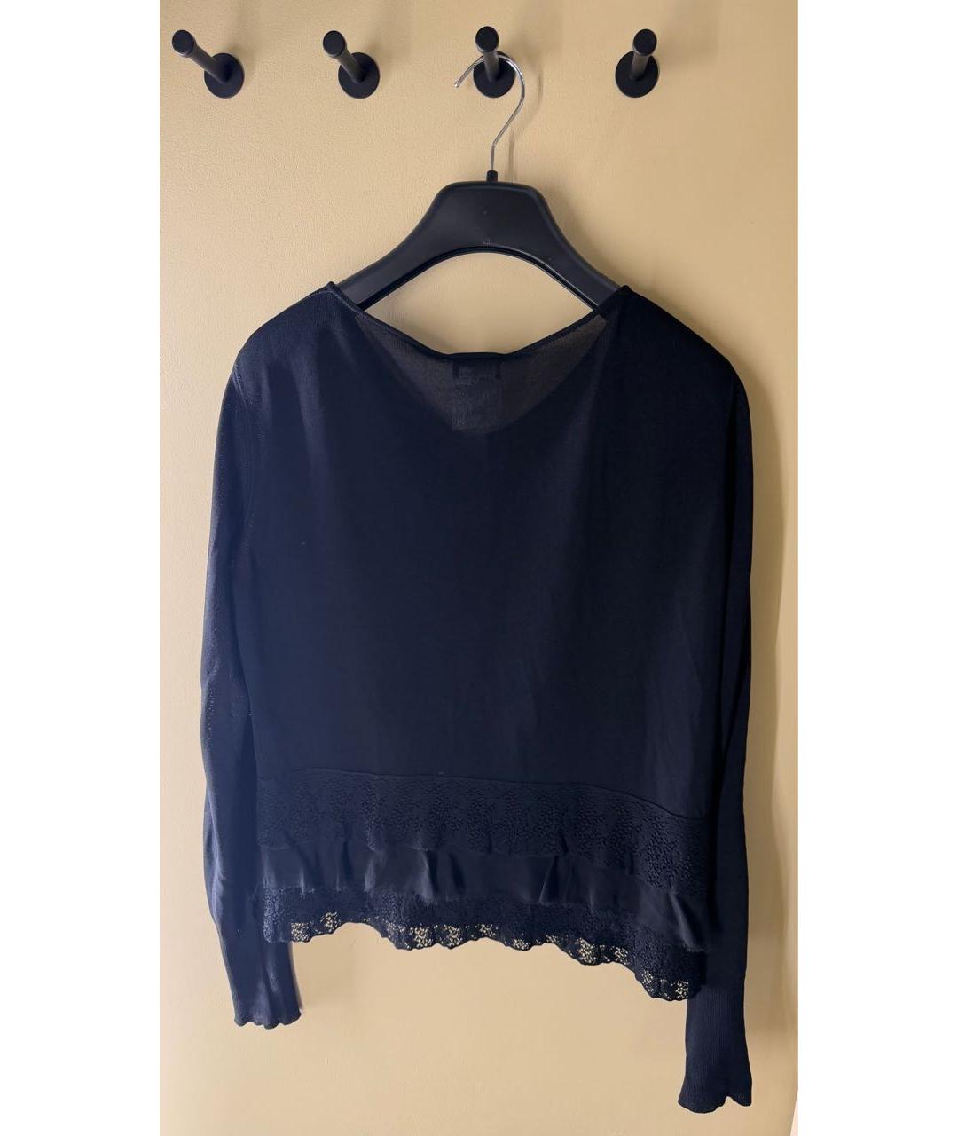 CHANEL Черный вискозный кардиган, фото 2