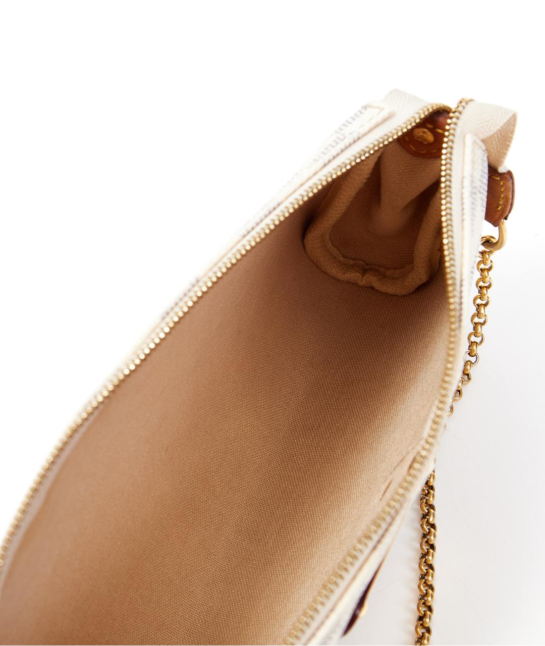 LOUIS VUITTON Бежевая кожаная сумка с короткими ручками, фото 5