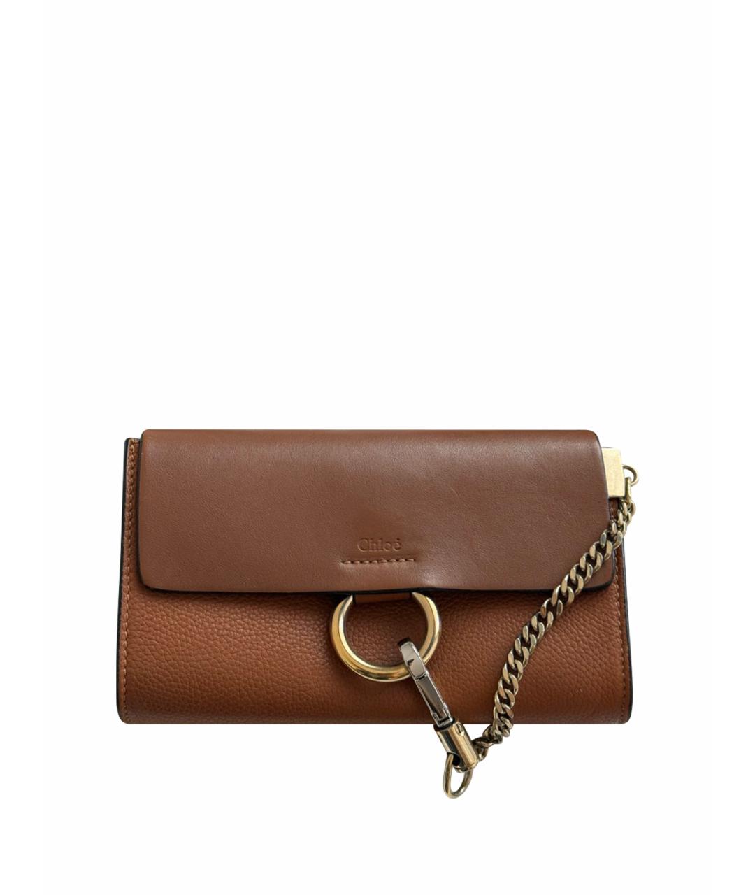 CHLOE Коричневая кожаная сумка через плечо, фото 1