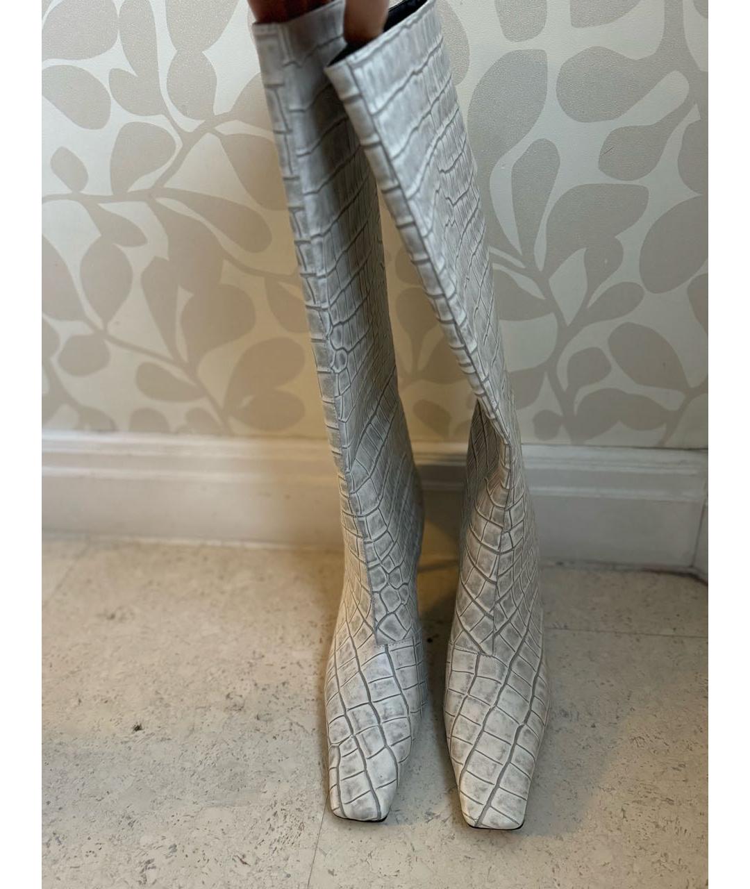 ACNE STUDIOS Белые кожаные сапоги, фото 2