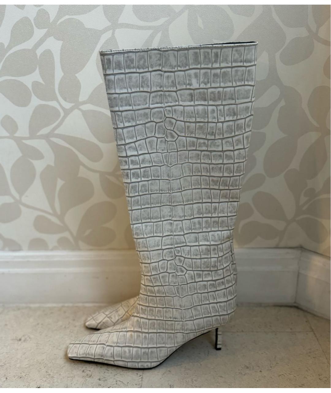 ACNE STUDIOS Белые кожаные сапоги, фото 6