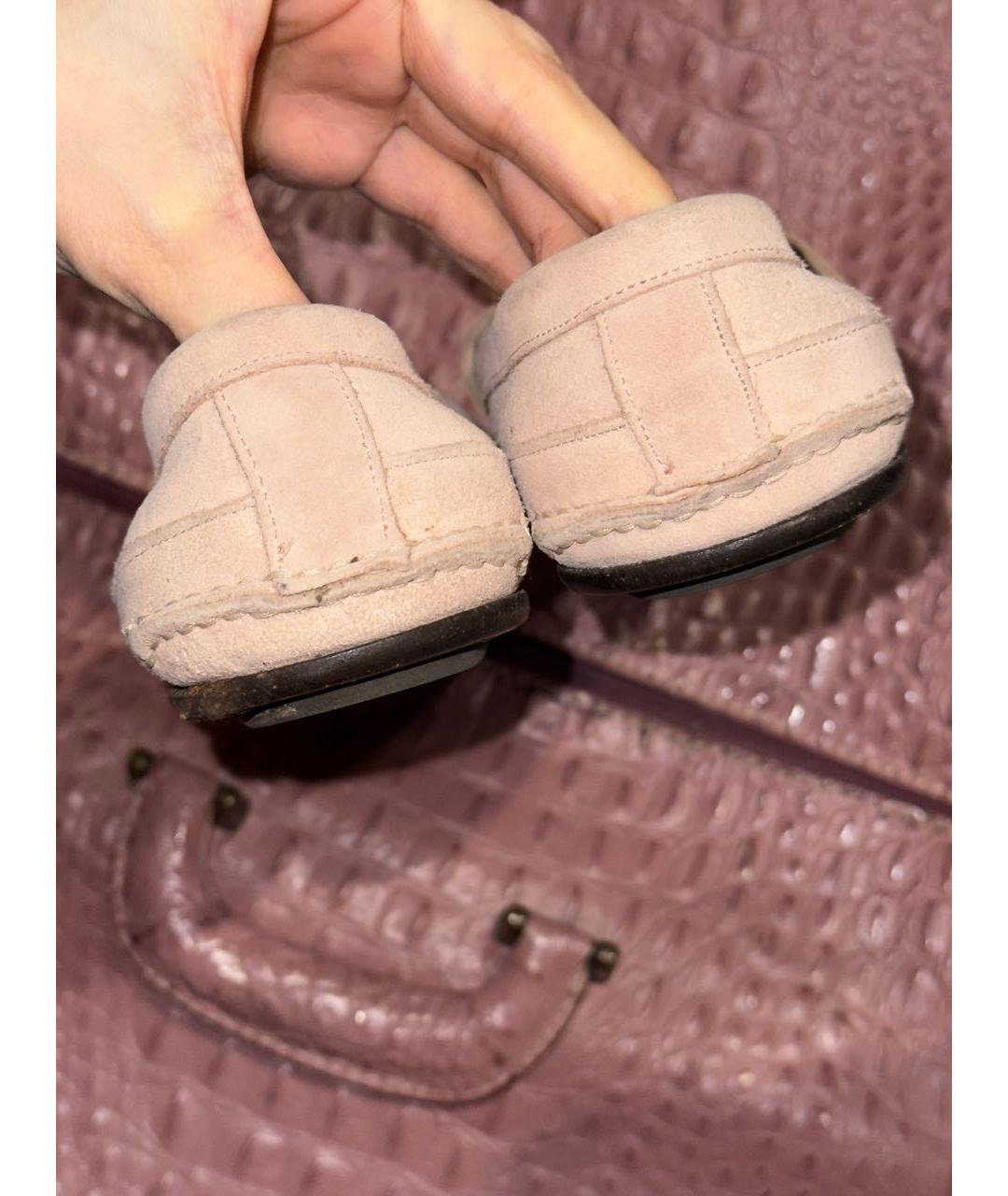 SAINT LAURENT Розовые замшевые мокасины, фото 4